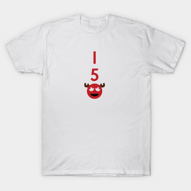 Canada 150 Emoji - Red T-Shirt by philroy